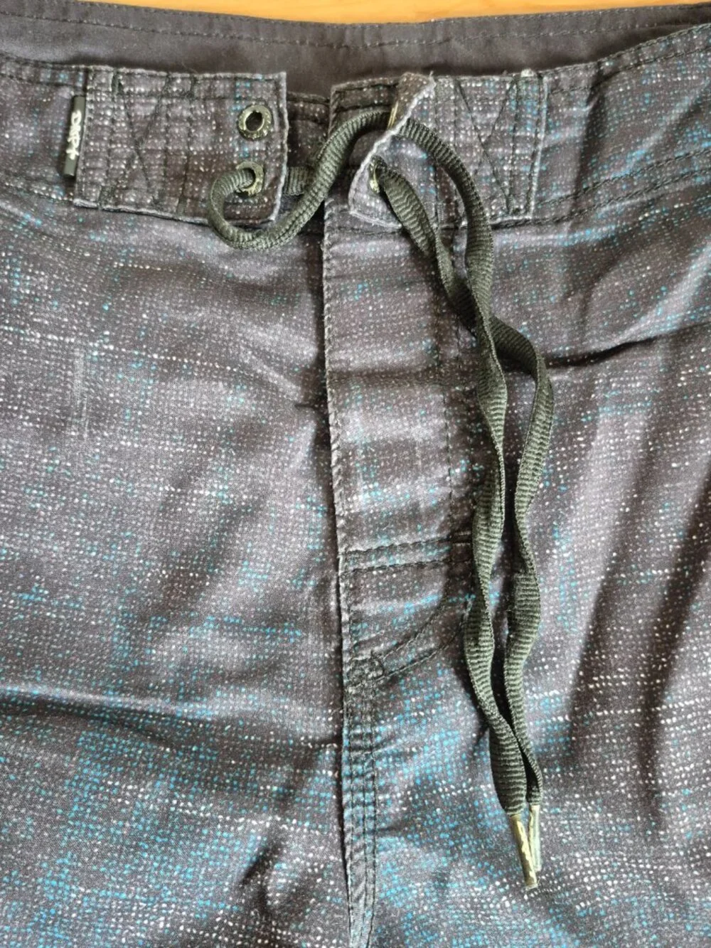 DRIPT Men's Swim Board Shorts Black Blue Drawstring Size 40(30)